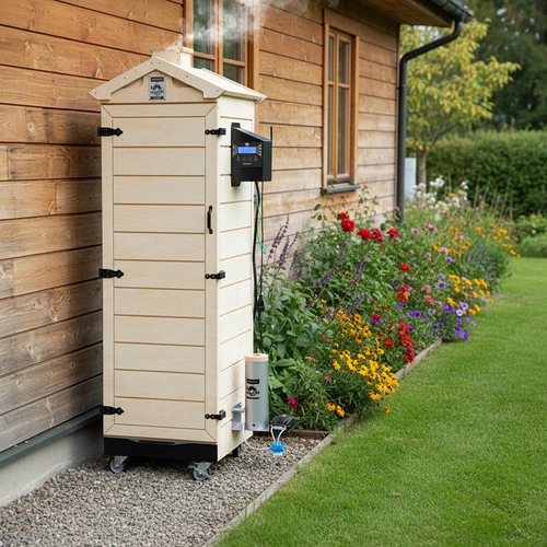 Affumicatore dragON PLYWOOD NATURE – senza telaio, modulare, con controller Wi‑Fi, 320L - 15