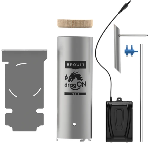 Affumicatore elettrico dragON con base mobile e detergente per la pulizia - 21