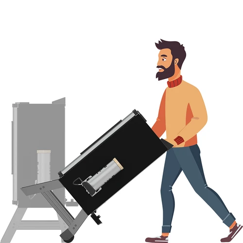 Affumicatore elettrico dragON con base mobile e detergente per la pulizia - 34