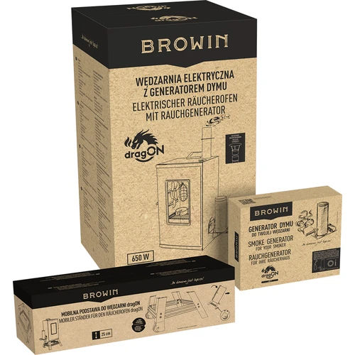 Affumicatore elettrico dragON con base mobile e detergente per la pulizia - 35