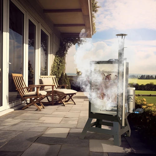 Affumicatore elettrico dragON con base mobile e detergente per la pulizia - 30