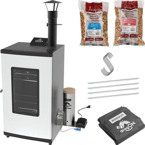Affumicatore elettrico - dragON con generatore di fumo, digitale 65 L  - 1 