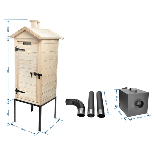 Affumicatore in legno 100 cm, con focolare - 7