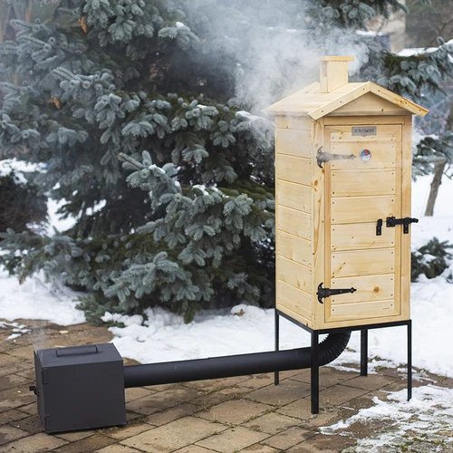 Affumicatore in legno da 100 cm, con focolare - 5