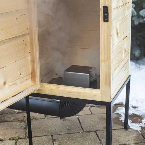 Affumicatore in legno da 100 cm, con focolare - 9