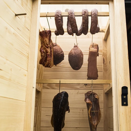 Affumicatore in legno da 100 cm, con focolare - 12