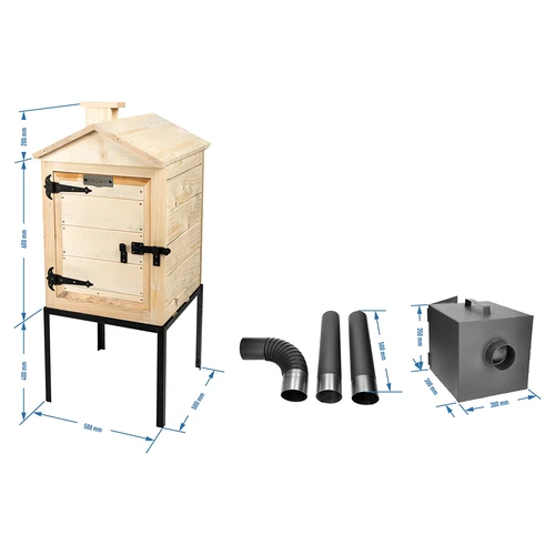Affumicatore in legno da 60 cm, con braciere - 6