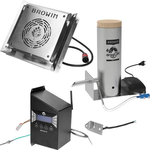 Affumicatore senza telaio dragON PLYWOOD NATURE con controller Wi‑Fi, 200L - 7