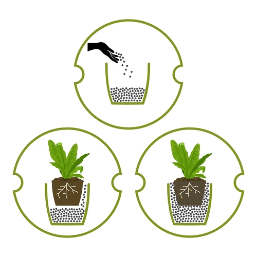 Argilla espansa per piante in vaso, giardinaggio e foreste in vetro 10–20 mm, 4L - 12