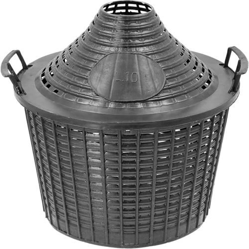 Balon do wina 10 L w koszu plastikowym - 4