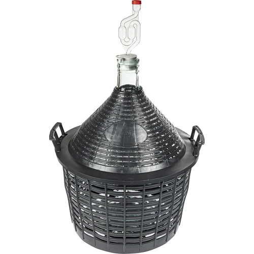 Balon do wina 20 L w koszu plastikowym - 3