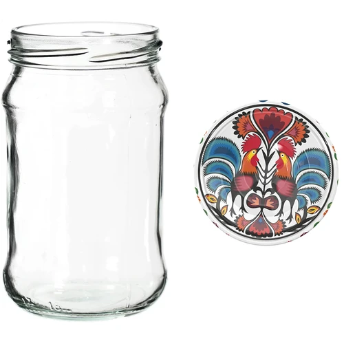 Barattoli 300 ml con coperchio colorato fi 66 - 6 pezzi. - 6