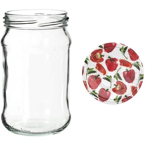Barattoli 300 ml con coperchio colorato fi 66 - 6 pezzi. - 10