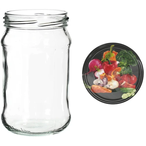 Barattoli 300 ml con coperchio colorato fi 66 - 6 pezzi. - 11
