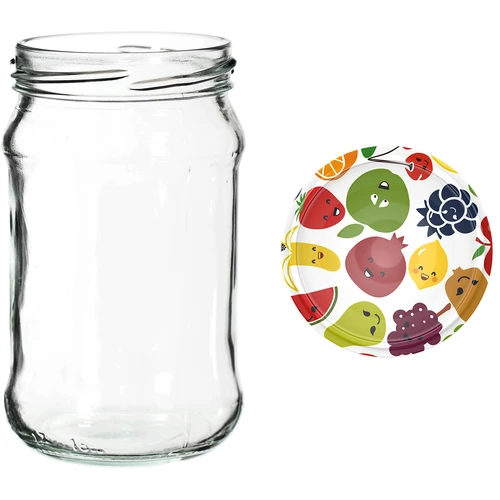 Barattoli 300 ml con coperchio colorato fi 66 - 6 pezzi. - 13