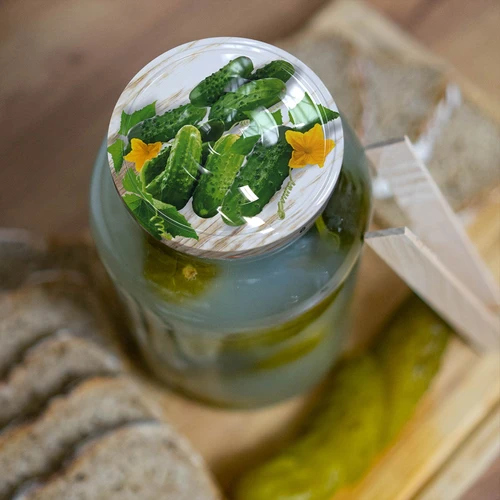 Barattolo 1,5 L, Ø 82/6 con tappo a vite colorato + pinza - 5