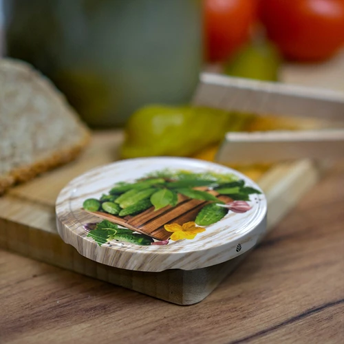 Barattolo 1,5 L, Ø 82/6 con tappo a vite colorato + pinza - 4