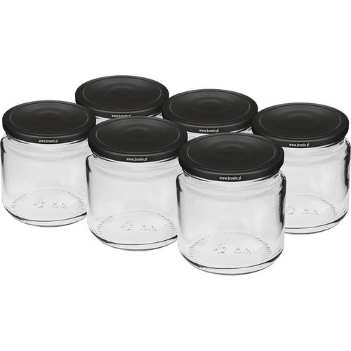 Barattolo 212ml fi66/4 con coperchio nero 6 pz.  - 1 