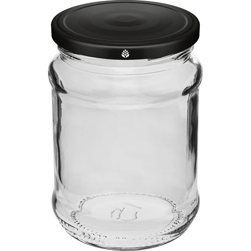 Barattolo 250 ml fi 66/4 coperchio nero - 6 pezzi - 2