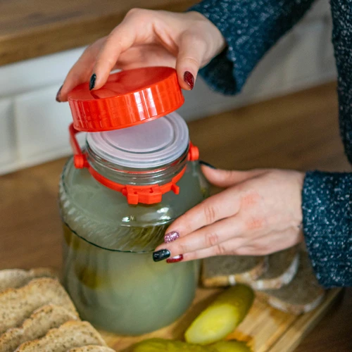 Barattolo 2L con coperchio in plastica - 4