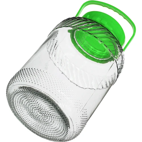 Barattolo 5 L con pinze - coperchio verde - 4