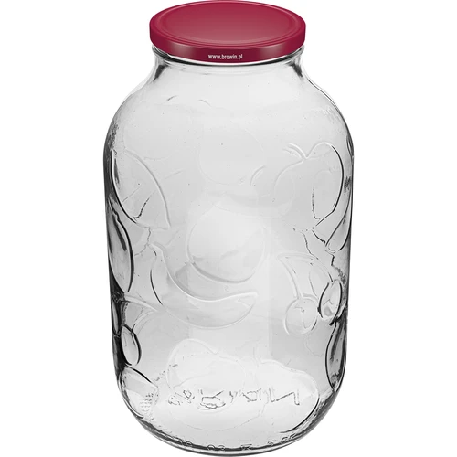 Barattolo 5L con ornamento coperchio bordeaux fi 100  - 1 