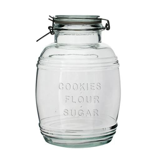 Barattolo a botte "OLD" 3 L con chiusura a leva - 2