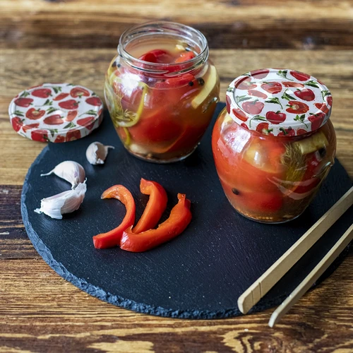 Barattolo Amfora 580 ml con capsula twist-off colorata Ø82 – confezione da 6 pz. - 17