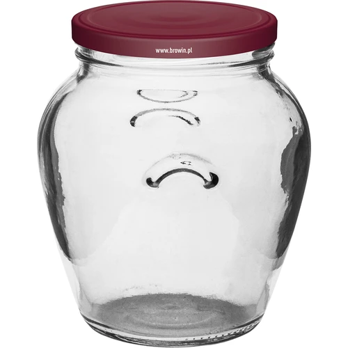 Barattolo Anfora 580 ml (fi 82) con coperchio bordeaux 6 pezzi - 2