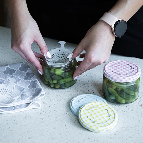 Barattolo basso 330 ml - con tappo colorato Ø 82/6, 6 pezzi - 8