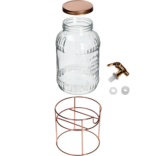 Barattolo con rubinetto 3,8 L su supporto - 3