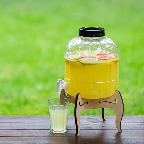 Barattolo infrangibile 8L con rubinetto e supporto in legno reversibile - 18