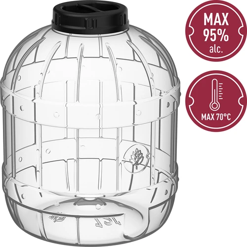 Barattolo infrangibile e multifunzionale con coperchio nero, 15L - 4