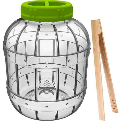 Barattolo infrangibile e multifunzionale per fermentare + pinze, 5L