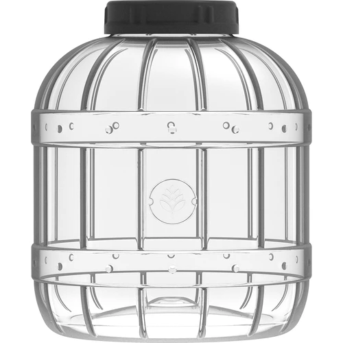 Barattolo infrangibile e multifunzione con tappo nero a vite, 8 L - 2