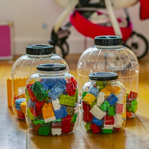 Barattolo infrangibile multiuso con tappo a vite nero, 10 L - 12