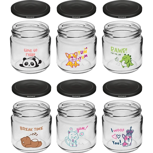 Barattolo per bambini twist off 212ml con stampa e coperchio fi 66/4, 6 pezzi - 2