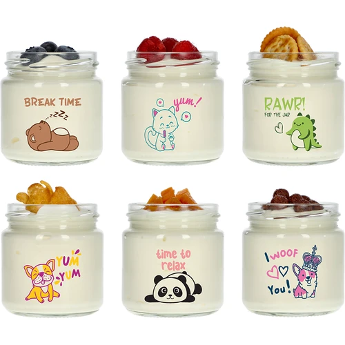 Barattolo per bambini twist off 212ml con stampa e coperchio fi 66/4, 6 pezzi - 4
