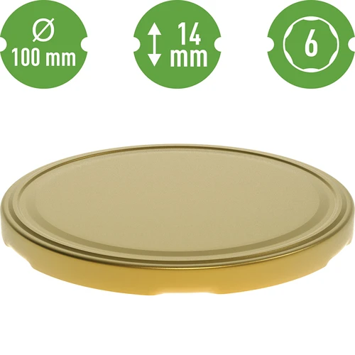 Barattolo TO 1,7 L con capsula dorata fi 100/6, 1 pz. - 5