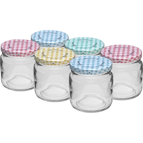Barattolo TO 106 ml con coperchio colorato fi 53 - 6 pezzi.  - 1 
