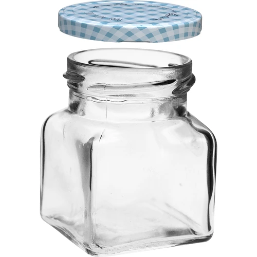 Barattolo TO 120 ml Quattro angoli fi 53 coperchio - 6 pezzi - 3