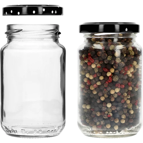 Barattolo TO 190ml con coperchio colorato fi 53 - 8 pz. - 6