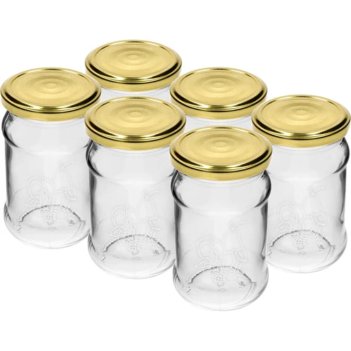 Barattolo TO 300ml con stampa - mix di frutta e coperchio fi66/4 - 6 pezzi - 2