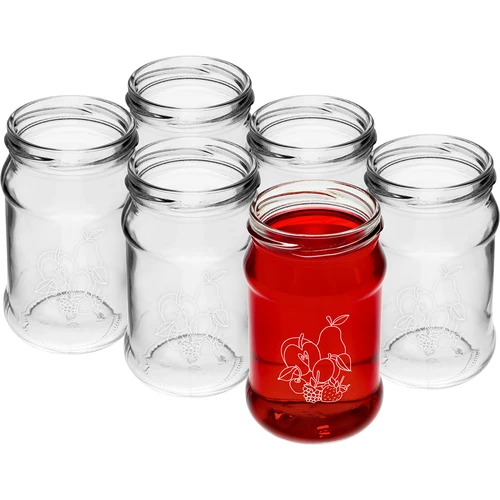 Barattolo TO 300ml con stampa - mix di frutta e coperchio fi66/4 - 6 pezzi - 3
