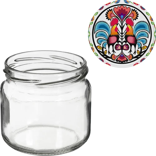 Barattolo TO 370 ml con coperchio colorato fi82/6- 6 pezzi - 5