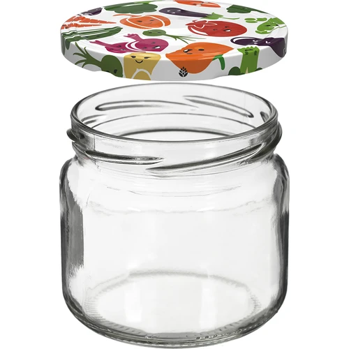 Barattolo TO 370 ml con coperchio colorato fi82/6- 6 pezzi - 3
