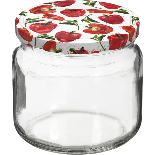 Barattolo TO 370 ml con coperchio colorato fi82/6- 6 pezzi - 2