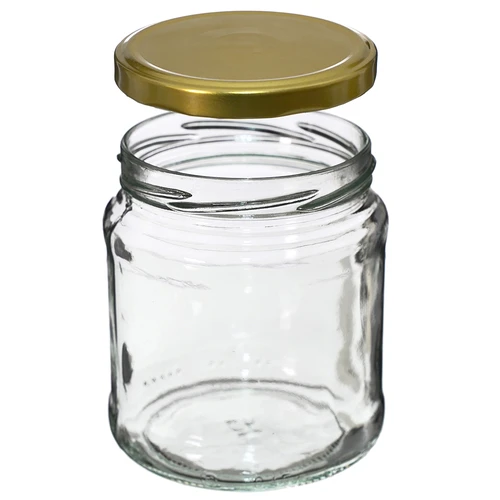 Barattolo TO 500 ml con coperchio dorato fi82/6 - 6 pezzi - 2