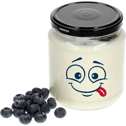 Barattolo TO 580ml fi 82 con stampa colorata e coperchio nero, 3 pezzi. - 5