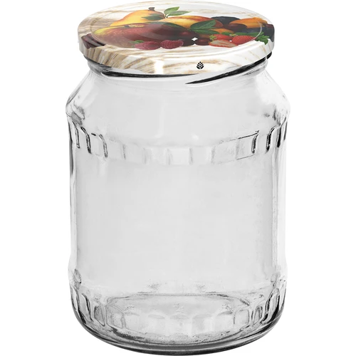 Barattolo TO 720 ml con coperchio colorato fi 82/6 - 6 pezzi - 2